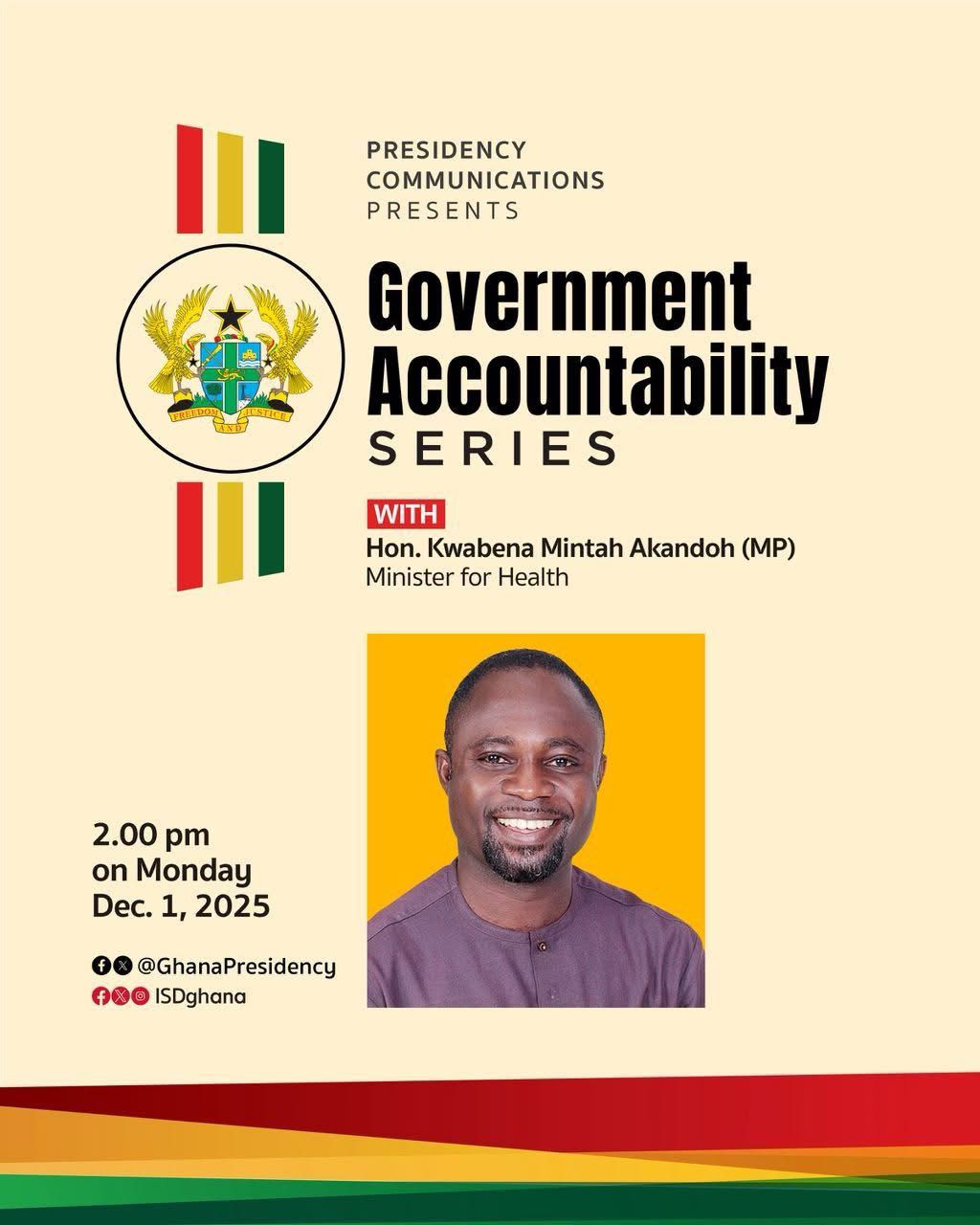 Health Minister to provide key updates at Government Accountability Series today