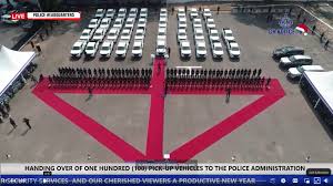 Mahama presents 100 pickup vehicles to boost Police operations nationwide