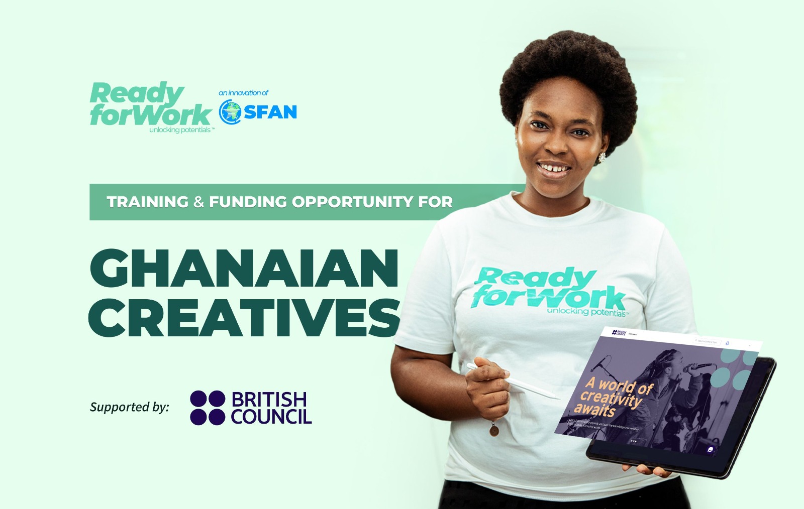 SFAN Secures Micro Grant from British Council Ghana to Train 100 Creative Entrepreneurs