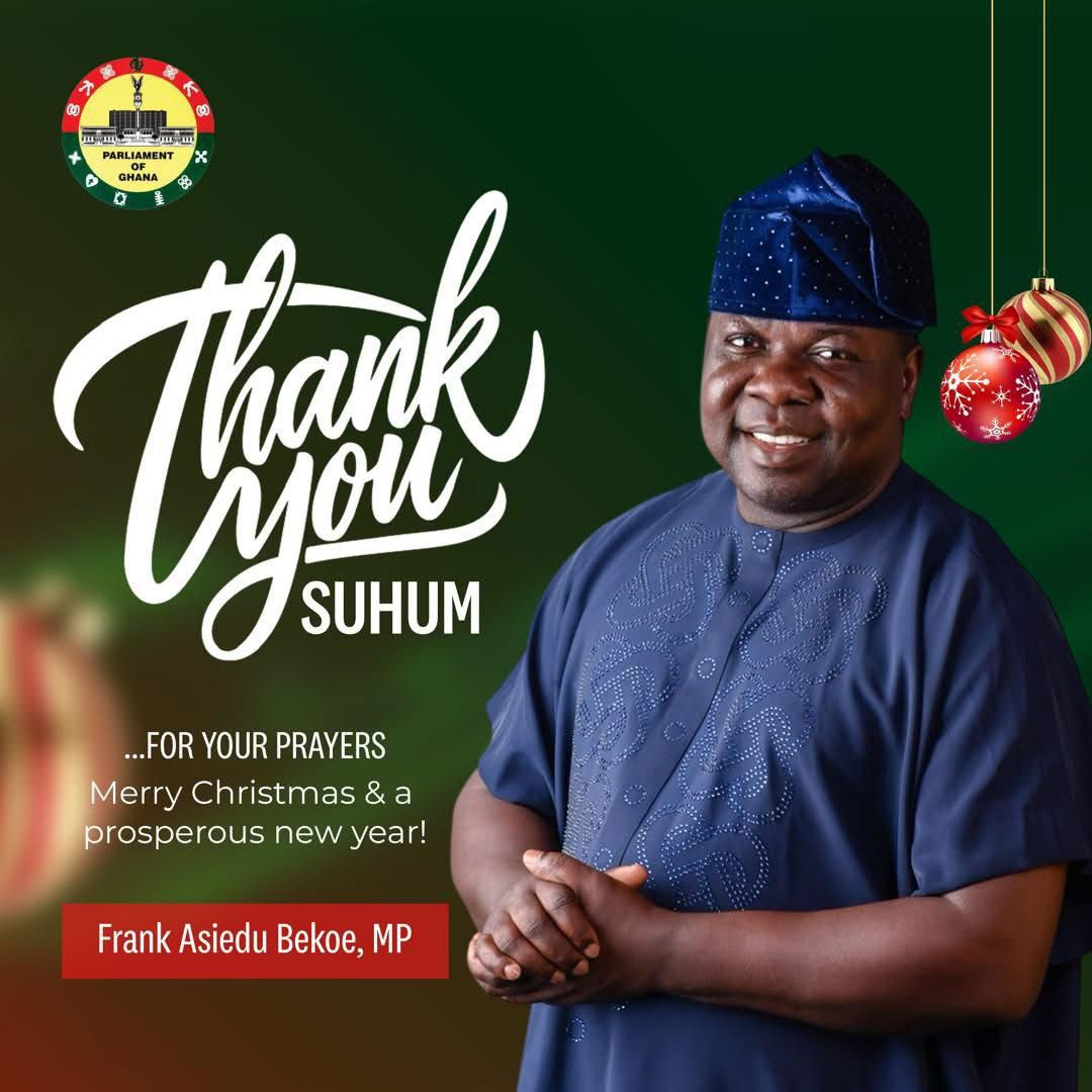 Suhum MP expresses gratitude, pledges stronger development drive in 2026
