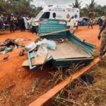 Truck overturns near Circle overhead, causes heavy traffic; no injuries reported
