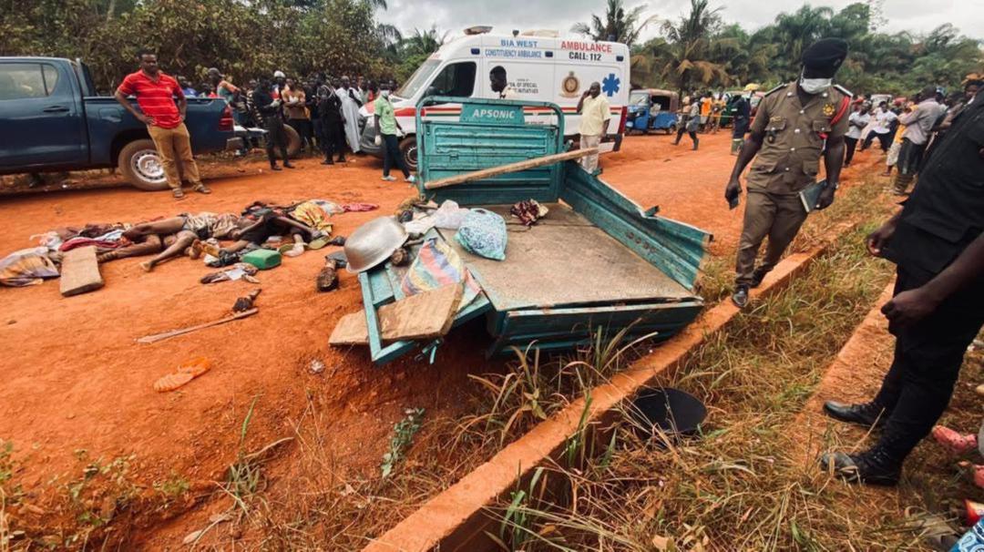 Seven killed in truck–tricycle crash at Asikuma