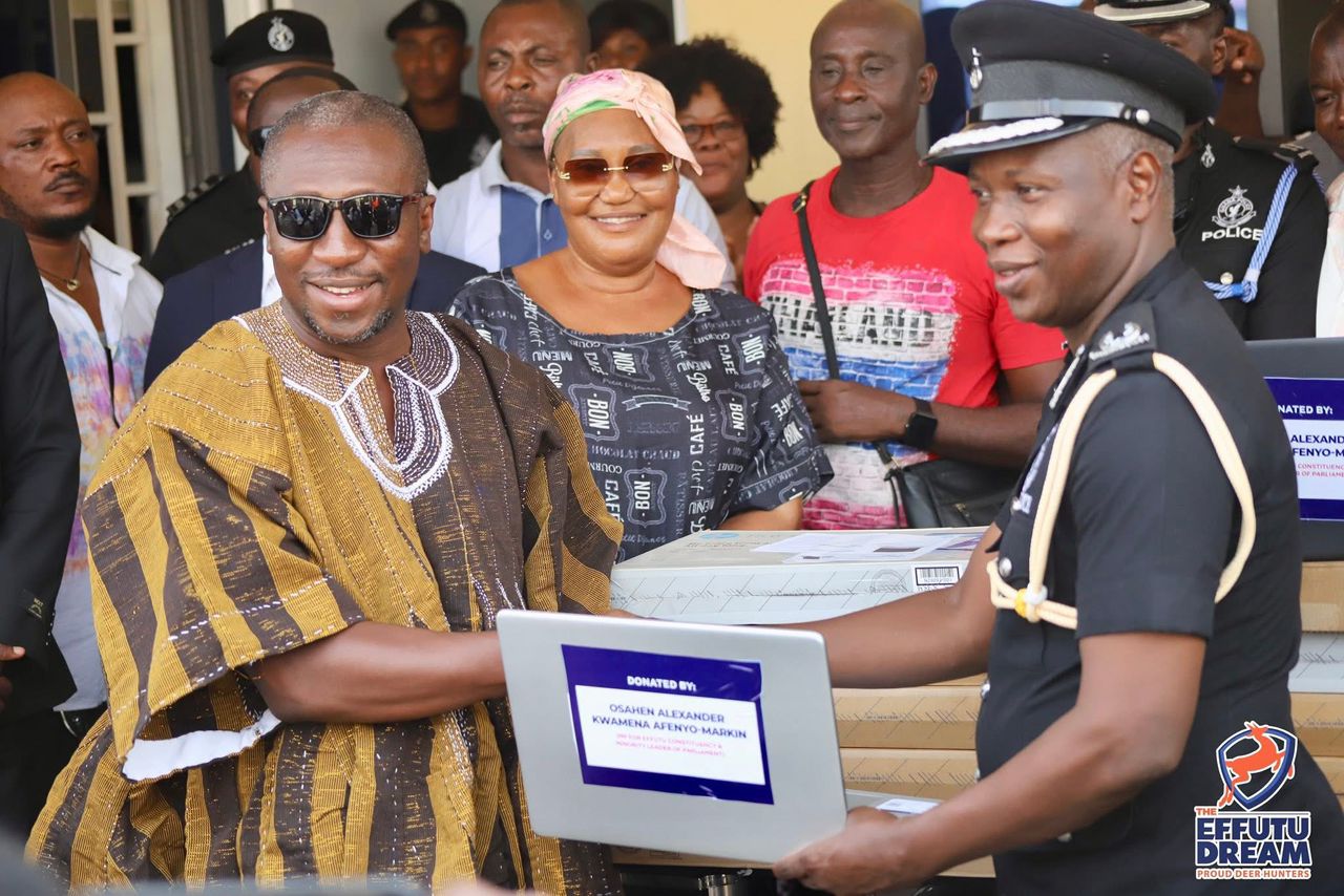 Afenyo-Markin donates laptops to Winneba Police to boost operations