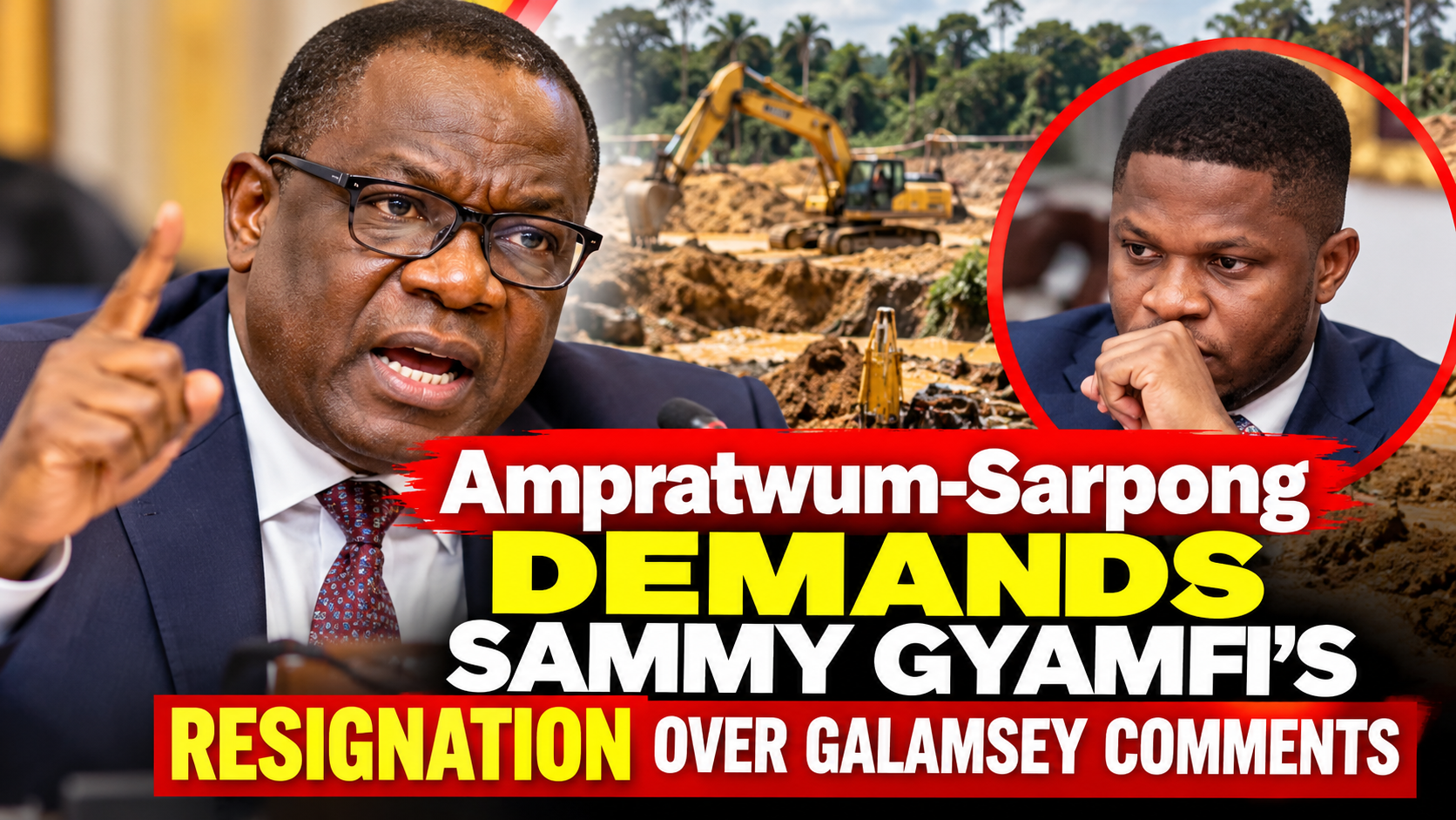 NPP Minority Ranking Member Kwaku Ampratwum-Sarpong demands Sammy Gyamfi’s resignation or dismissal over alleged comments on small-scale mining licences.